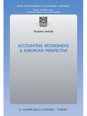 Accounting restatement: a E...