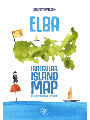 Elba irregular island map. ...